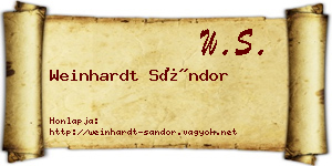 Weinhardt Sándor névjegykártya