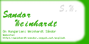 sandor weinhardt business card