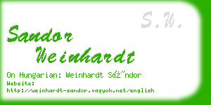 sandor weinhardt business card